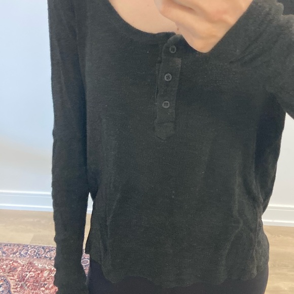 Dark Gray Henley - Picture 3 of 3